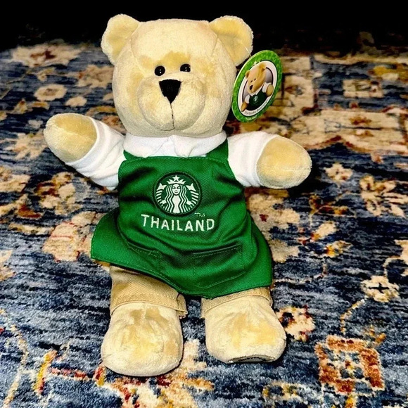 Starbucks Other - 2017 thailand starbucks bearista teddy bear with green starbucks apron